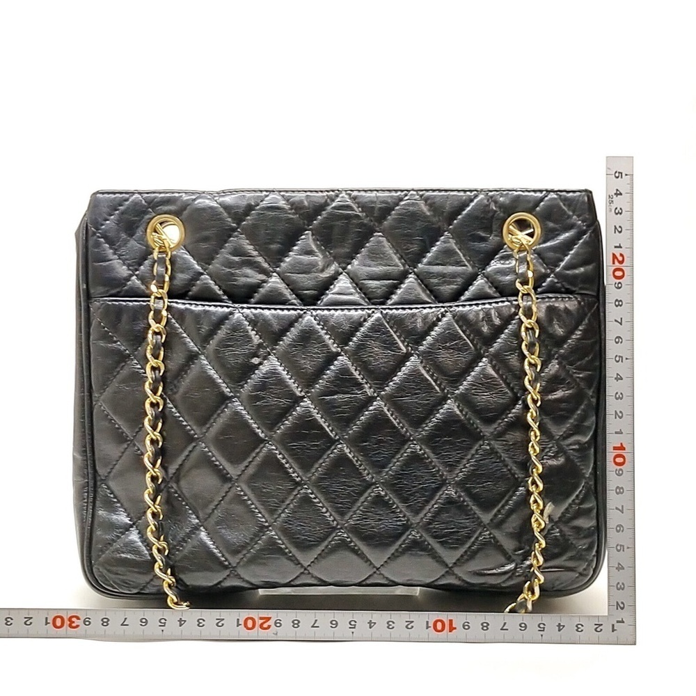 Chanel  Black Lamb Skin Tote